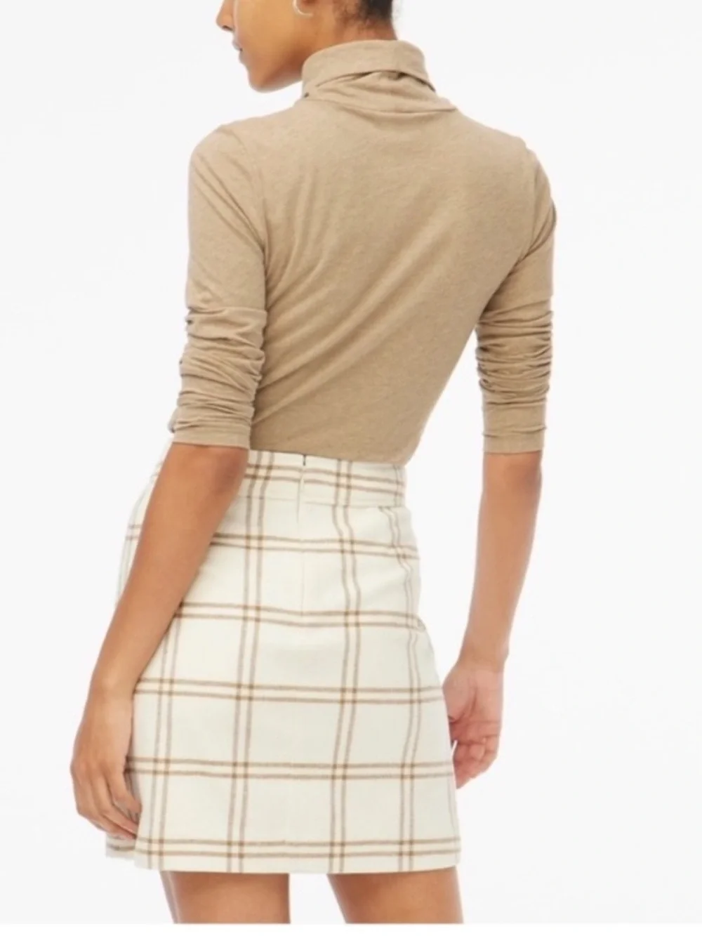 NWT J. Crew Wool Blend A-Line Mini Skirt Plaid Windowpane J.Crew Factory Size 10